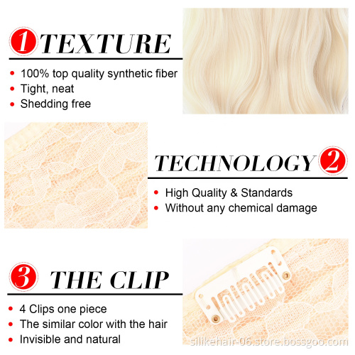 19colors 4 clips Long Straight Synthetic clip in curly Hair Extensions Clips in High Temperature Fiber Black Brown Hair piece